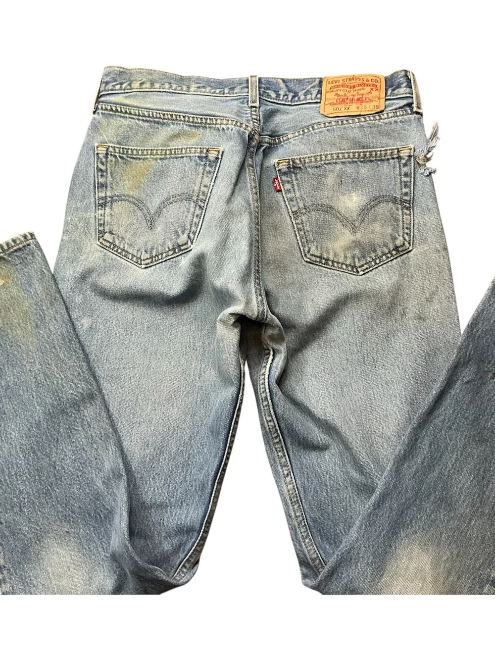 Vintage Levi’s 501XX button fly straight leg 90s jeans 33 x 32 made in Colombia
